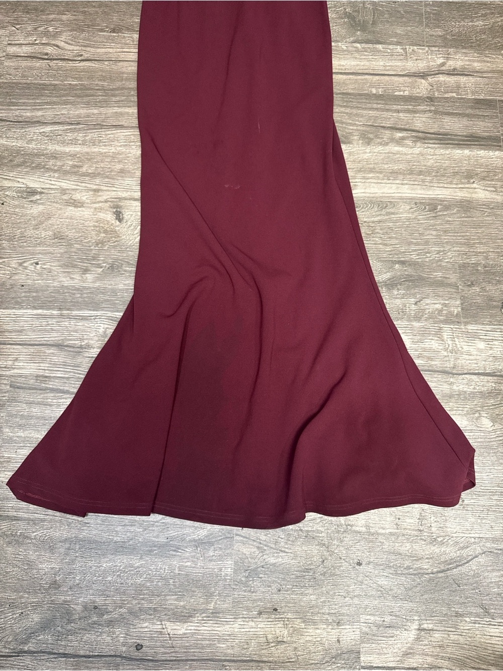 Lulus Burgundy Mermaid Maxi Dress Elegant Formal Gown Size M - Picture 3 of 5